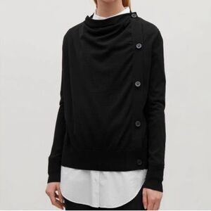 COS Draped Merino-Wool Cardigan